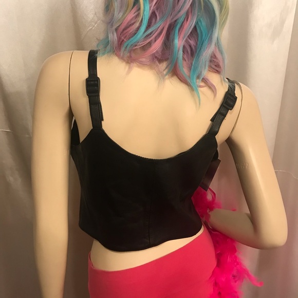 Adorable vintage genuine leather studded kuromi corset and chocker 💖 - Picture 8 of 11